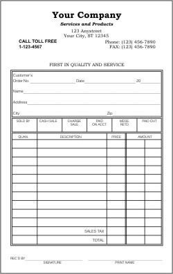 sales receipt template